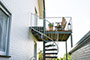 Balkon mit Spindeltreppe