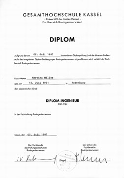 Diplom Ingenieur Gesamthochschule Kassel