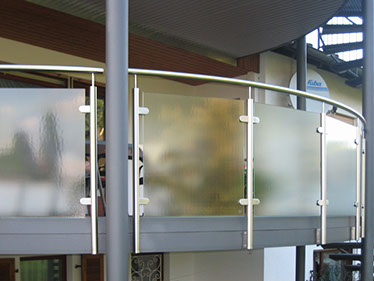 Stahlgeländer Glas