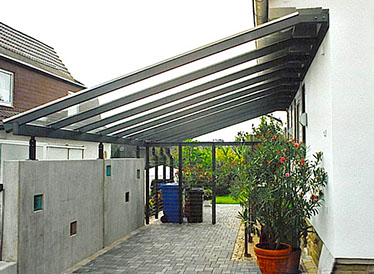 Glasüberdachung Carport